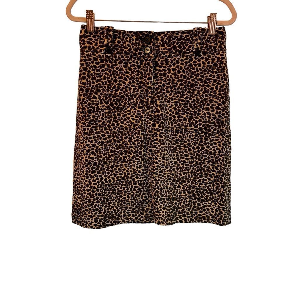 Harold’s Leopard Print High Waisted  Midi Skirt Sz 2